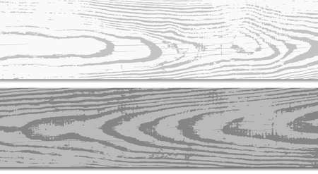 White, gray wooden planks surface. Cutting chopping boards. Wood texture. Vector illustrationのイラスト素材