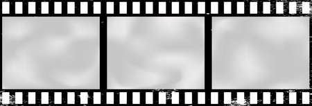 Grunge scratched stained old film strip, background. Vector illustrationの写真素材