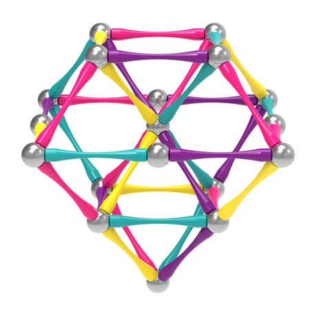 Children's magnetic toy with steel balls in the form of a hourglass, inverted pyramid. Children's...