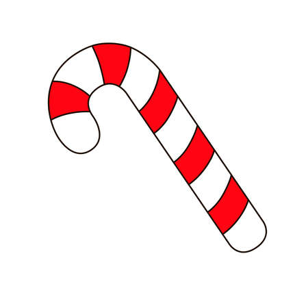New year vector design. Christmas candy cane. Icon for web.のイラスト素材