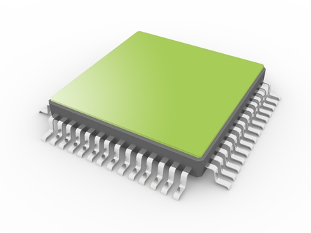 Processor isolated on a white background