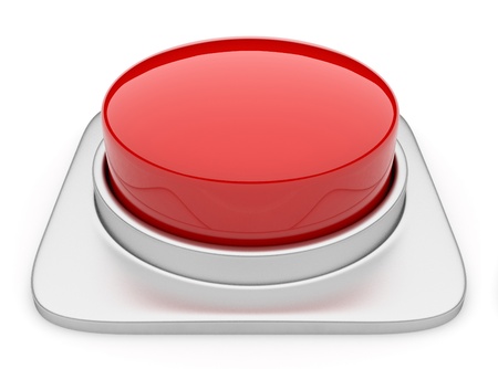 Red button 3d  Icon isolated の写真素材