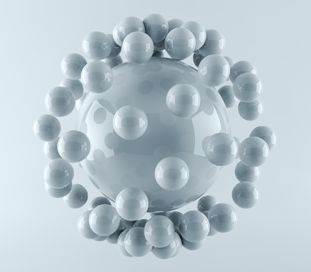 Spheres 3D  Symbolizes an attractionの写真素材
