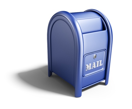 Blue mail boxの写真素材