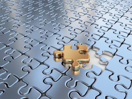 Puzzle 3D. Innovate, differentiate business backgroundの写真素材