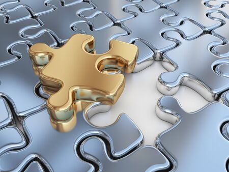 Puzzle 3D. Innovate, differentiate business backgroundの写真素材