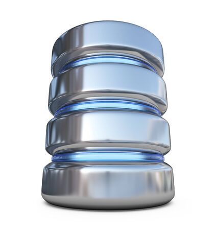 Database. Storage concept. 3D icon isolated on white backgroundの写真素材