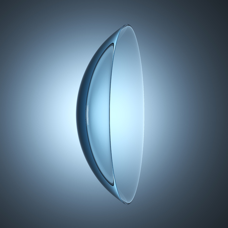 contact lenses lens, 3D illustrationの写真素材