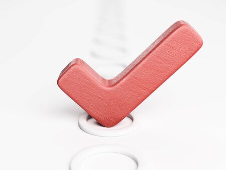 check 3D. checkmark tick vote electionの写真素材