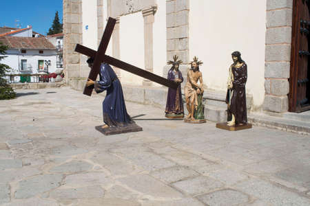 - Statues of Jesus Christ Holy Week San Martin church bishop. Easter in San Martin de Valdeiglesiasの写真素材