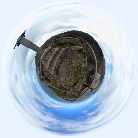 Viewpoint, in panorama 360, of the cruise of San Andres de Teixido. Costa Artabra. Galicia....
