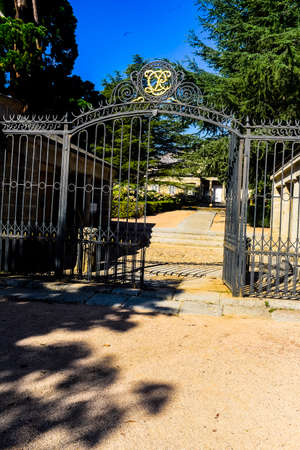Entrance gate to the Maison du Prince. San Lorenzo de El Escorial. Madrid's community. Spain.