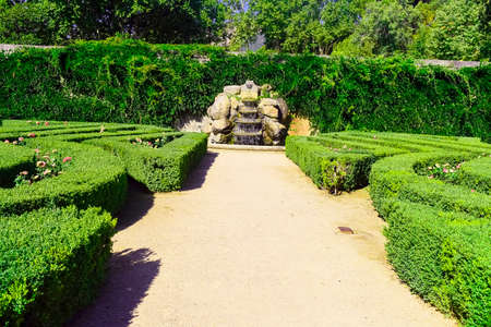 Fountain of the gardens of the Maison du Prince. The Escorial. Madrid's community. Spain. Europe.のeditorial素材