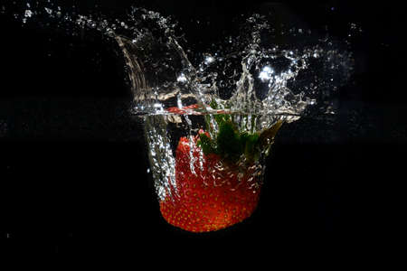 Strawberry Splashの写真素材