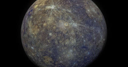 Planet Mercury is a 3d render with a fantasy twistの写真素材