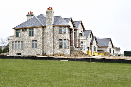 luxurious house under constructionの写真素材