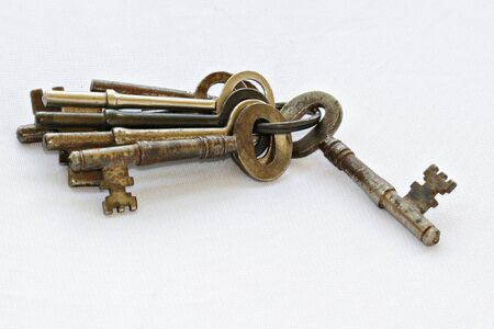 Set of Antique Skeleton Keysの写真素材