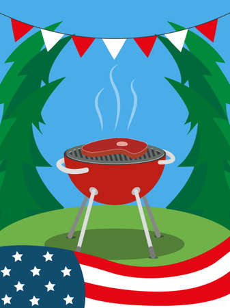 4th of July independence day Americaのイラスト素材