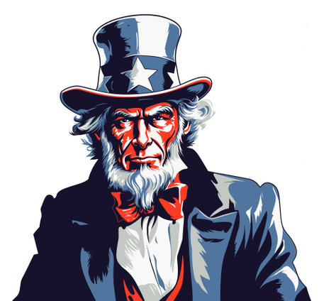 Transparent illustration of Uncle Sam I want you portraitの素材