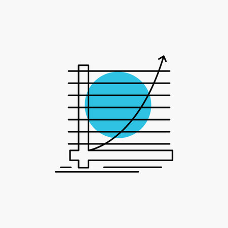 Arrow, chart, curve, experience, goal Line Iconのイラスト素材