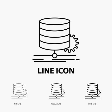 Algorithm, chart, data, diagram, flow Icon in Thin, Regular and Bold Line Style. Vector illustrationのイラスト素材