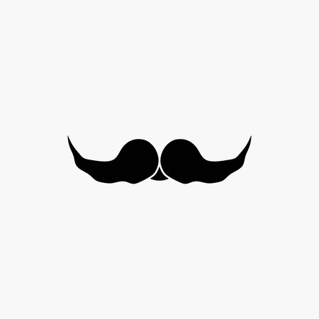 moustache, Hipster,  male, men Glyph Icon. Vector isolated illustrationのイラスト素材