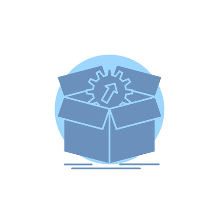 upload, performance, productivity, progress, work Glyph Icon.のイラスト素材