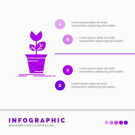 adventure, game, mario, obstacle, plant Infographics Template for Website and Presentation. GLyph Purple icon infographic style vector illustration.のイラスト素材