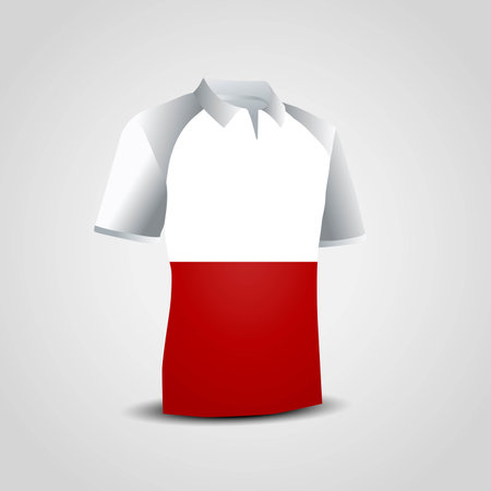 Chile Flag on T-shirtのイラスト素材