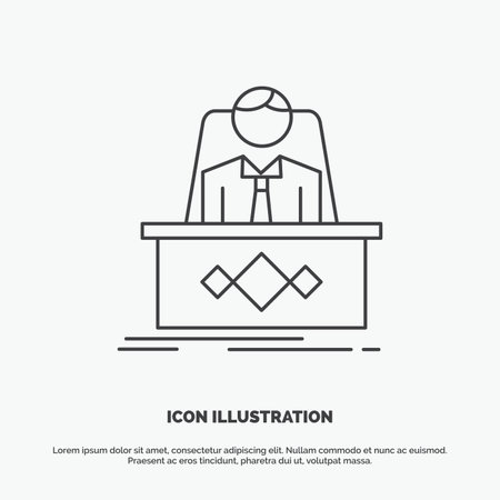 Analysis, business, develop, development, market Business Flow Chart Design with 3 Steps. Line Icon For Presentation Background Template Place for textのイラスト素材