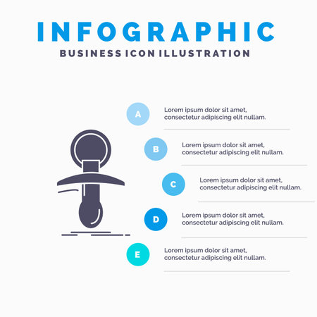 human, man, reality, user, virtual, vr Infographics Template for Website and Presentation. Line Gray icon with Orange infographic style vector illustrationのイラスト素材