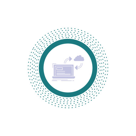 sync, processing, data, dashboard, arrows Glyph Icon. Vector isolated illustrationのイラスト素材