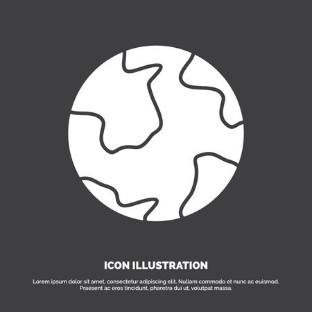 earth, globe, world, geography, discovery Icon. glyph vector symbol for UI and UX, website or mobile applicationのイラスト素材