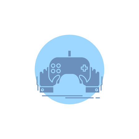 game, gaming, mobile, entertainment, app Glyph Icon.のイラスト素材