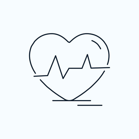 ecg, heart, heartbeat, pulse, beat Flat Icon. green and Yellow sign and symbols for website and...