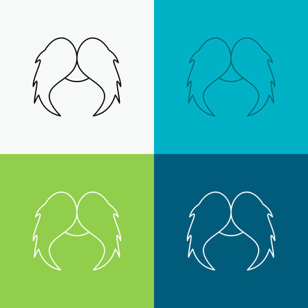 moustache, Hipster,  male, men Icon Over Various Background. Line style design, designed for web and app.のイラスト素材