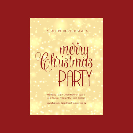 Christmas card design with elegant design and red background vectorのイラスト素材