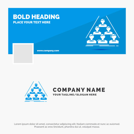 Blue Business Logo Template for team, build, structure, business, meeting. Timeline Banner Design. vector web banner background illustrationのイラスト素材