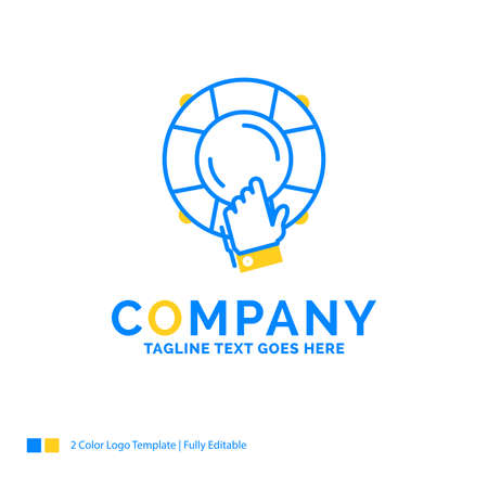emergency, guard, help, insurance, lifebuoy Blue Yellow Business Logo template. Creative Design Template Place for Tagline.のイラスト素材