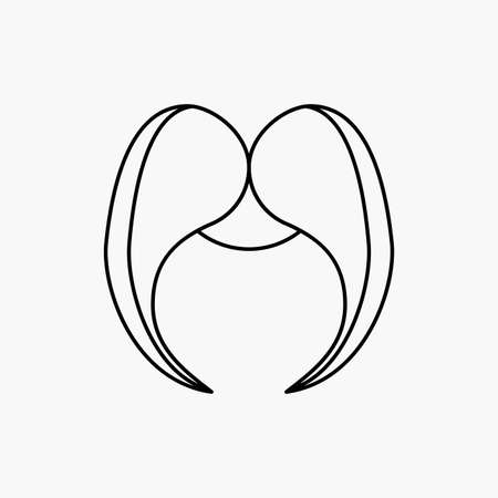 moustache, Hipster, movember, male, men Line Icon. Vector isolated illustrationのイラスト素材