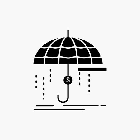 Finance, financial, insurance, money, protection Glyph Icon. Vector isolated illustrationのイラスト素材