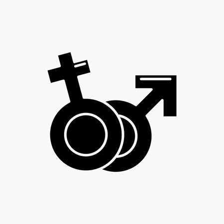 Gender, Venus, Mars, Male, Female Glyph Icon. Vector isolated illustrationのイラスト素材