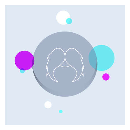 moustache, Hipster, male, men White Line Icon colorful Circle Backgroundのイラスト素材