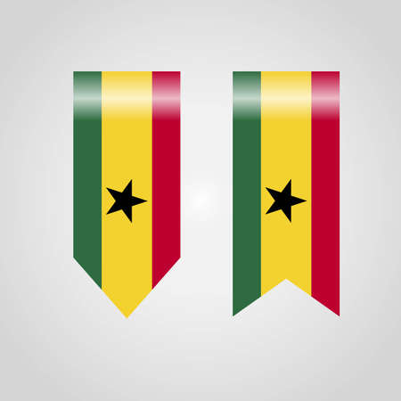 Ghana Haning Flagのイラスト素材