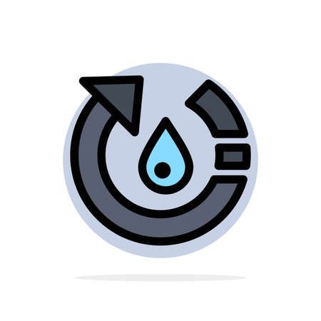 Drop, Ecology, Environment, Nature, Recycle Abstract Circle Background Flat color Iconのイラスト素材