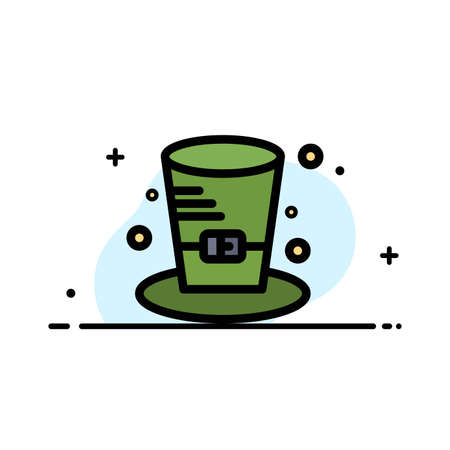 Cap, Detective, Hat, Canada  Business Flat Line Filled Icon Vector Banner Templateのイラスト素材