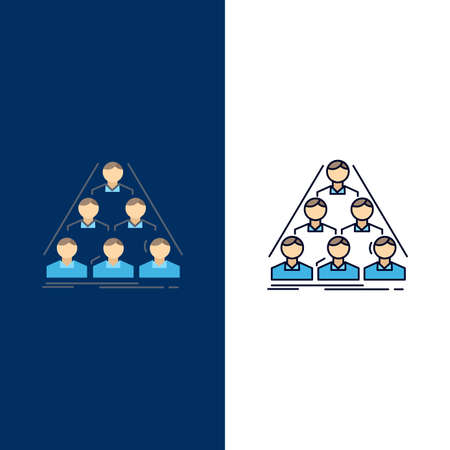 team, build, structure, business, meeting Flat Color Icon Vectorのイラスト素材
