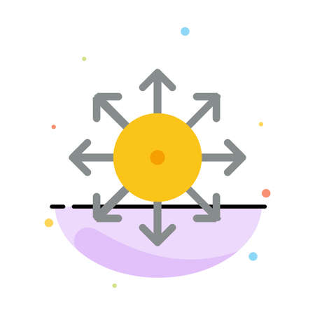 Ads, Advertising, Media, News, Platform Abstract Flat Color Icon Templateのイラスト素材