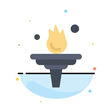 Career, Education, Motivation, Training Abstract Flat Color Icon Templateのイラスト素材