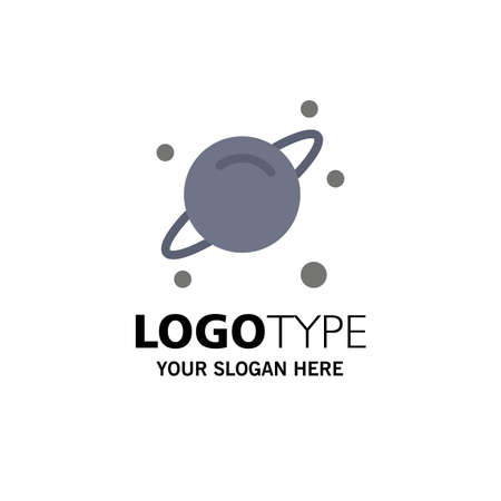 Planet, Science, Space Business Logo Template. Flat Colorのイラスト素材